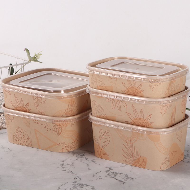 Rechthoekige en vierkante papieren kom